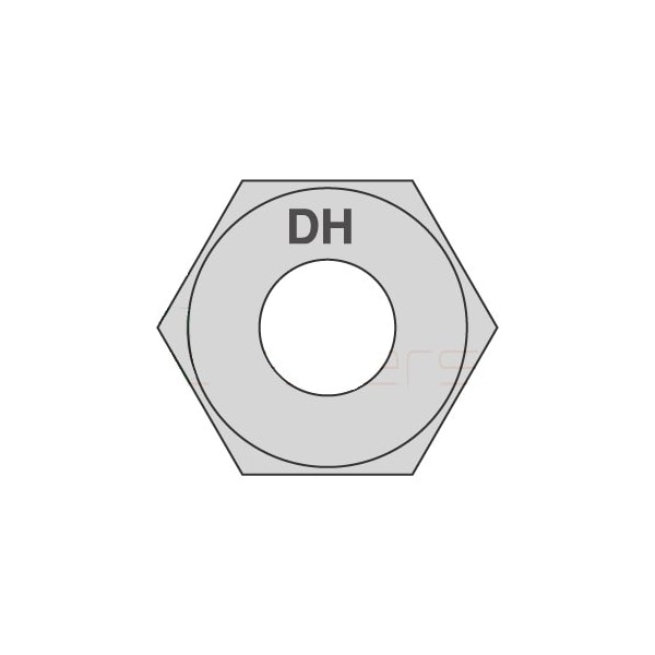 Newport Fasteners Heavy Hex Nut, 7/8"-9, Steel, Grade DH, Hot Dipped Galvanized, 55/64 in Ht, 650 PK NB335152B-650 - main
